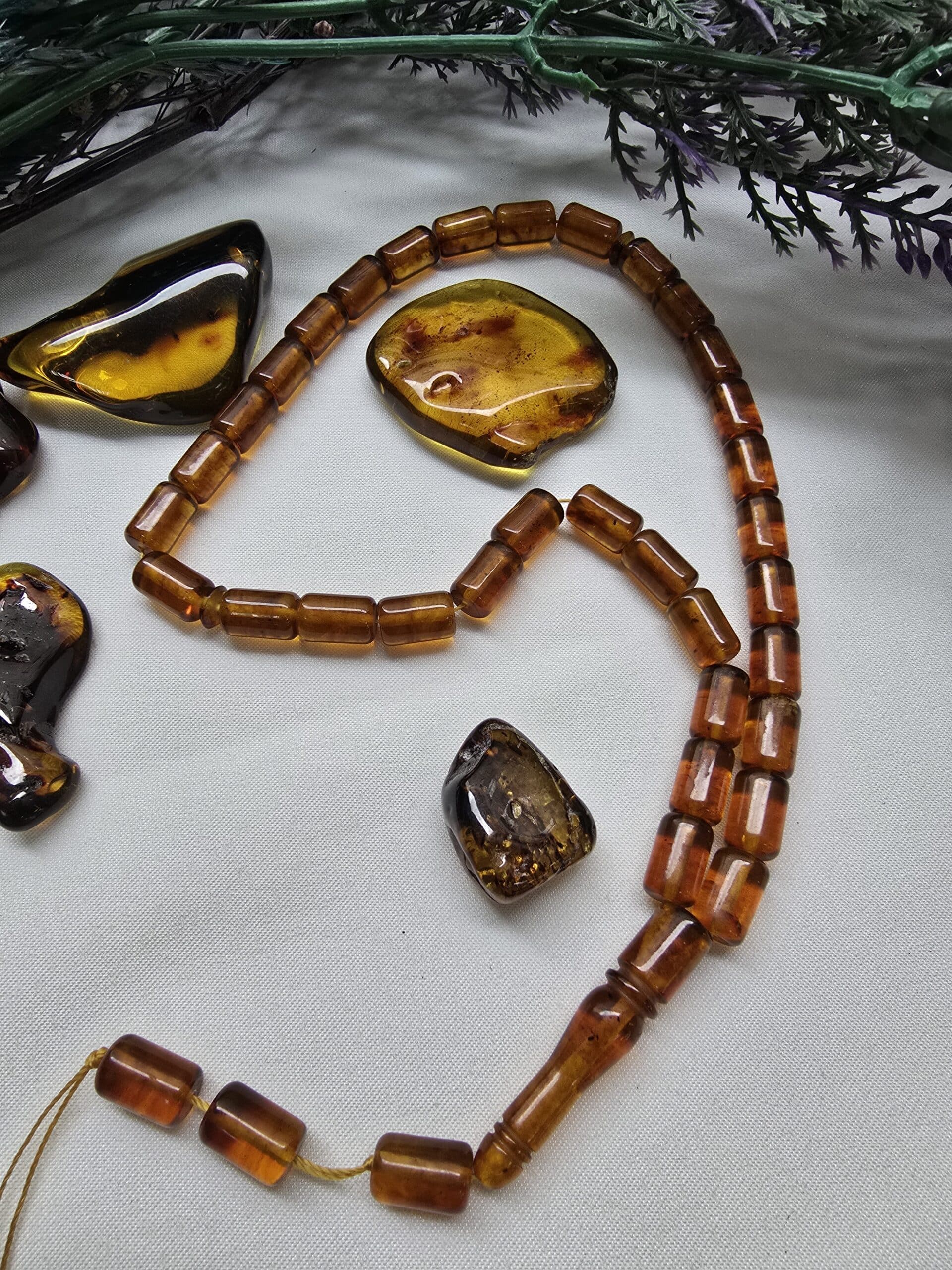 7x10 Mm Orijinal Kesme Kehribar Tesbih 2