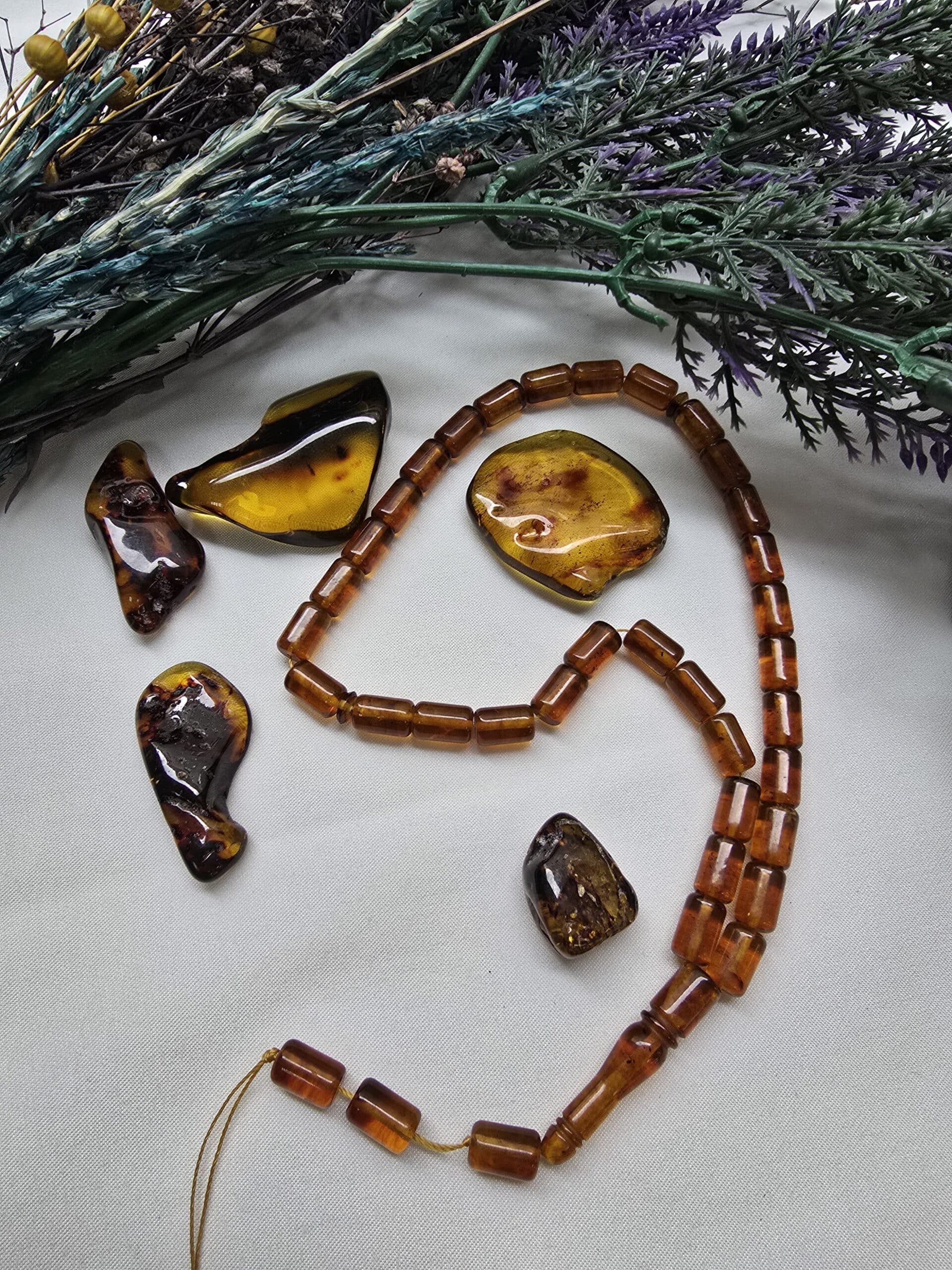 7x10 Mm Orijinal Kesme Kehribar Tesbih 4