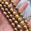 9x11 Mm Gold Renkli Arpa Dogal İnci 2