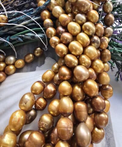 9x11 Mm Gold Renkli Arpa Dogal İnci