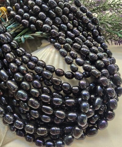 9x11 Mm Siyah Renkli Arpa Dogal İnci 2