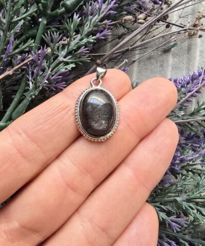 Aaa Oval Obsidyen Tasi Kolye Ucu