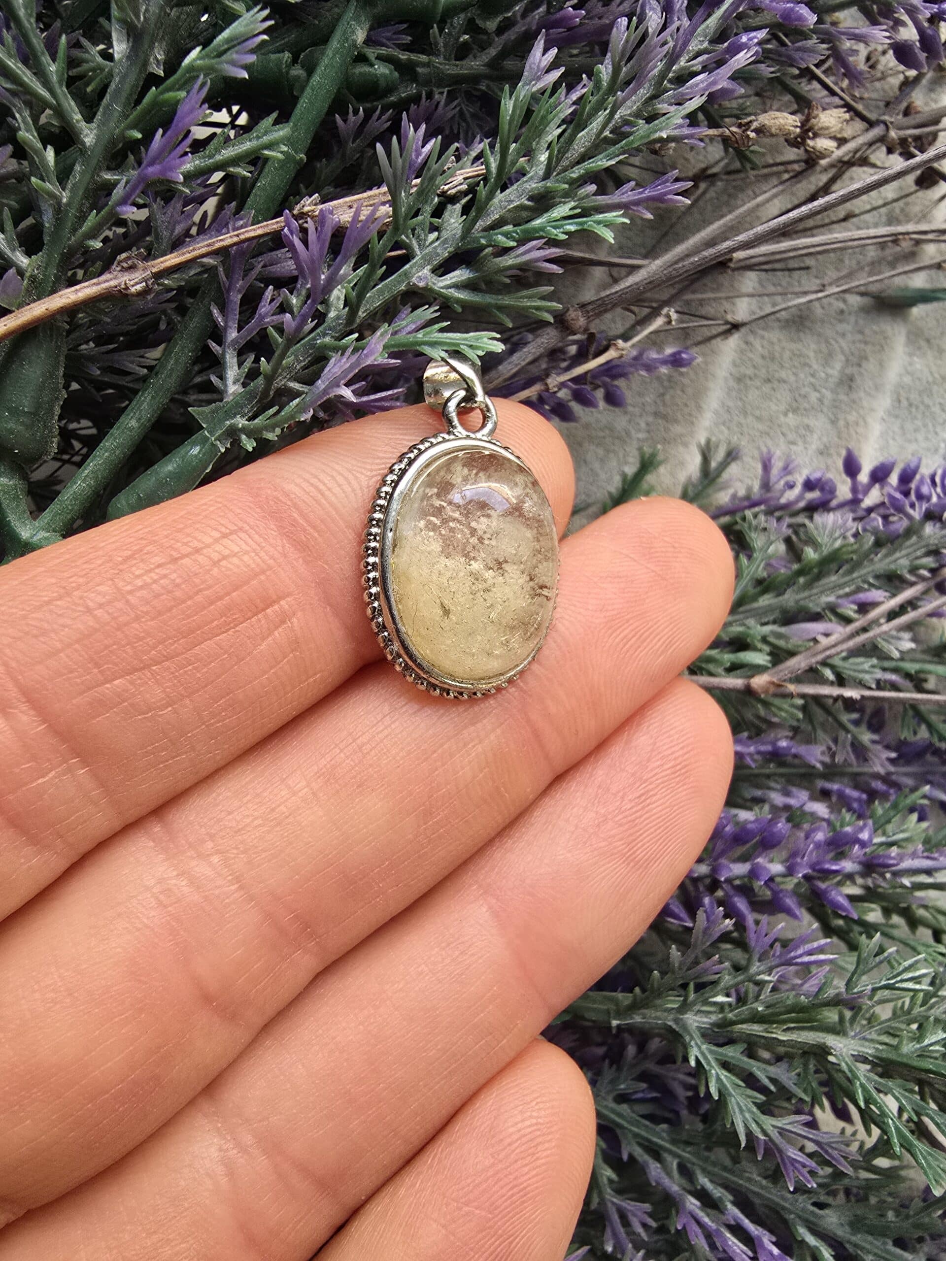 Aaa Oval Sitrin Tasi Kolye Ucu