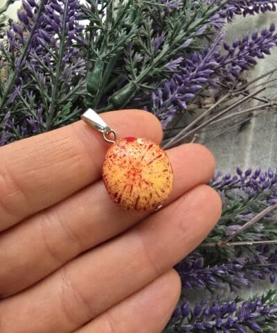 Dogal Damla Mercan Kolye Ucu