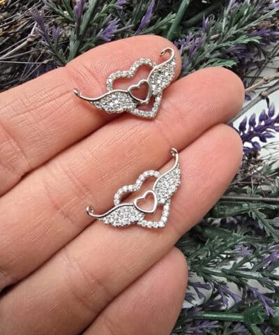 Kanatli Kalp Sekilli Charm