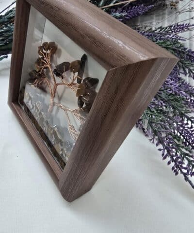 Kaplan Gozu Dogal Tas Sus Obje Hediyelik Masa Ustu Cerceve 2