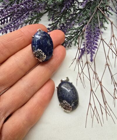 Oval Lapis Tasi Kolye Ucu