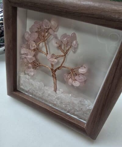 Pembe Kuvars Dogal Tas Sus Obje Hediyelik Masa Ustu Cerceve 3