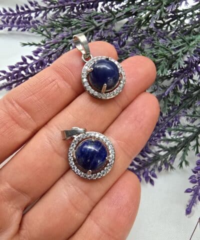 Zirkon Tasli Lapis Tasi Kolye Ucu