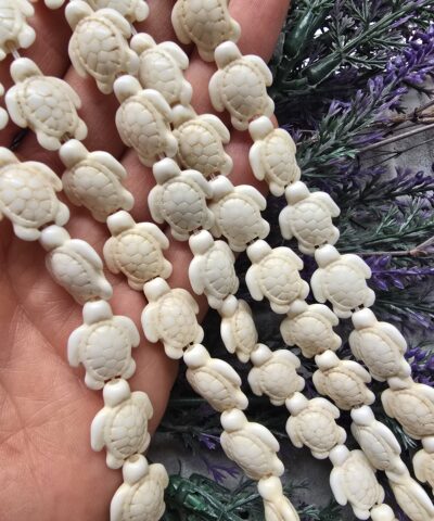 Kaplumbağa Beyaz Turkuaz Doğal Taş