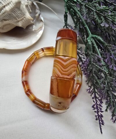 15 MM Kahve Madagaskar Akik Taşı Bileklik