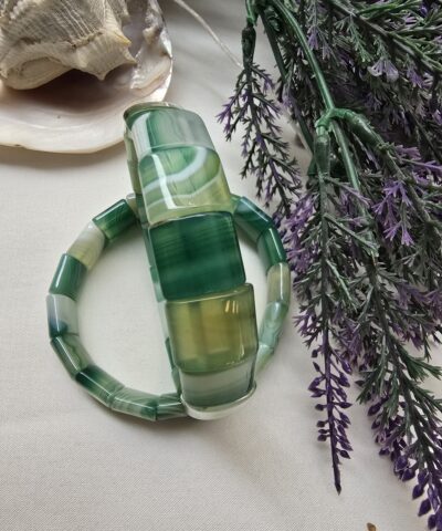 Alternative view of 15 MM Yeşil Madagaskar Akik Taşı Bileklik