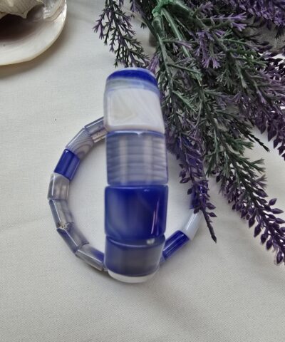 Alternative view of 15 MM Mavi Madagaskar Akik Taşı Bileklik