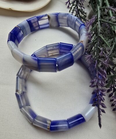 15 MM Mavi Madagaskar Akik Taşı Bileklik