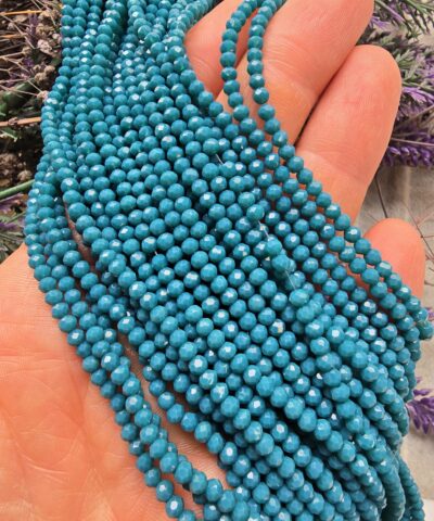 3 MM Mat Renkler Oval Çin Kristal Dizileri NO:3 - 525