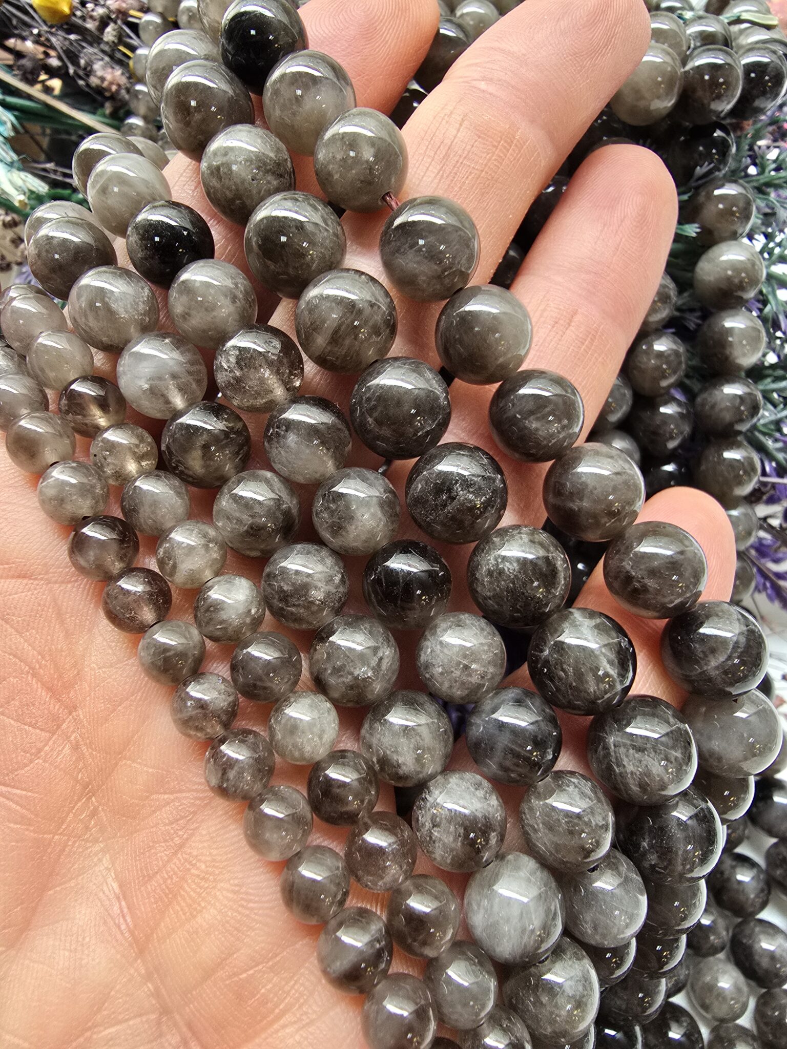 Doğal Dumanlı Kuvars Taşı Dizi - Görsel 2