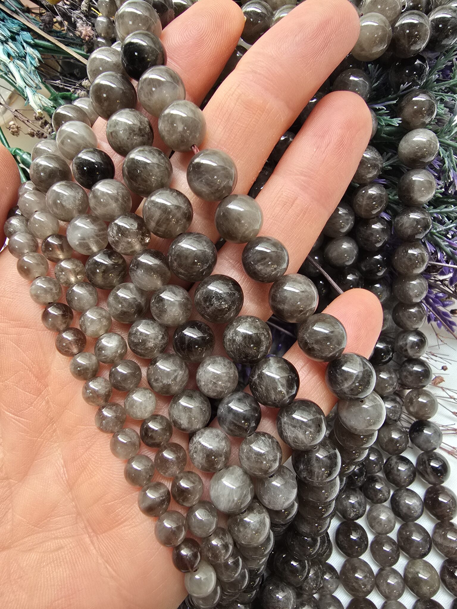 Doğal Dumanlı Kuvars Taşı Dizi - Görsel 3