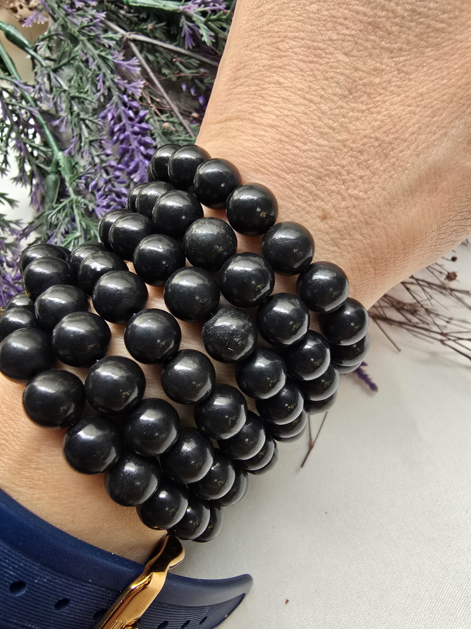 8 MM Şungit Taşı Bilekik - Görsel 4