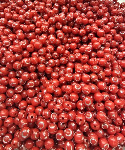 8 MM Ay Yıldız İşlemeli Akrilik Boncuk