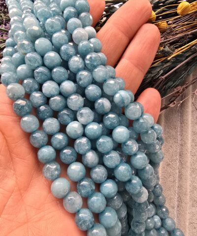 8 MM Faset Akuamarin Ceyt Taşı