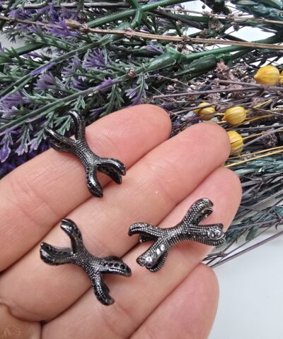 8 MM Siyah Zirkon Taşlı Siyah Renk Boncuk Ayıracı Ara Aparat