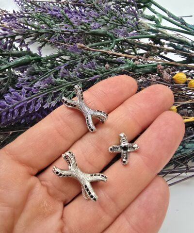 8 MM Siyah Zirkon Taşlı Gümüş Renk Boncuk Ayıracı Ara Aparat