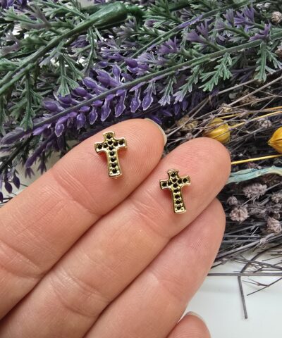 10 MM Zirkon Taşlı Haç Ara Aparat - 501