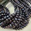 7 MM Oval Doğal Siyah İnci - Görsel 2
