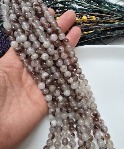 8 MM Küre Dumanlı Bej Ceyt Taşı