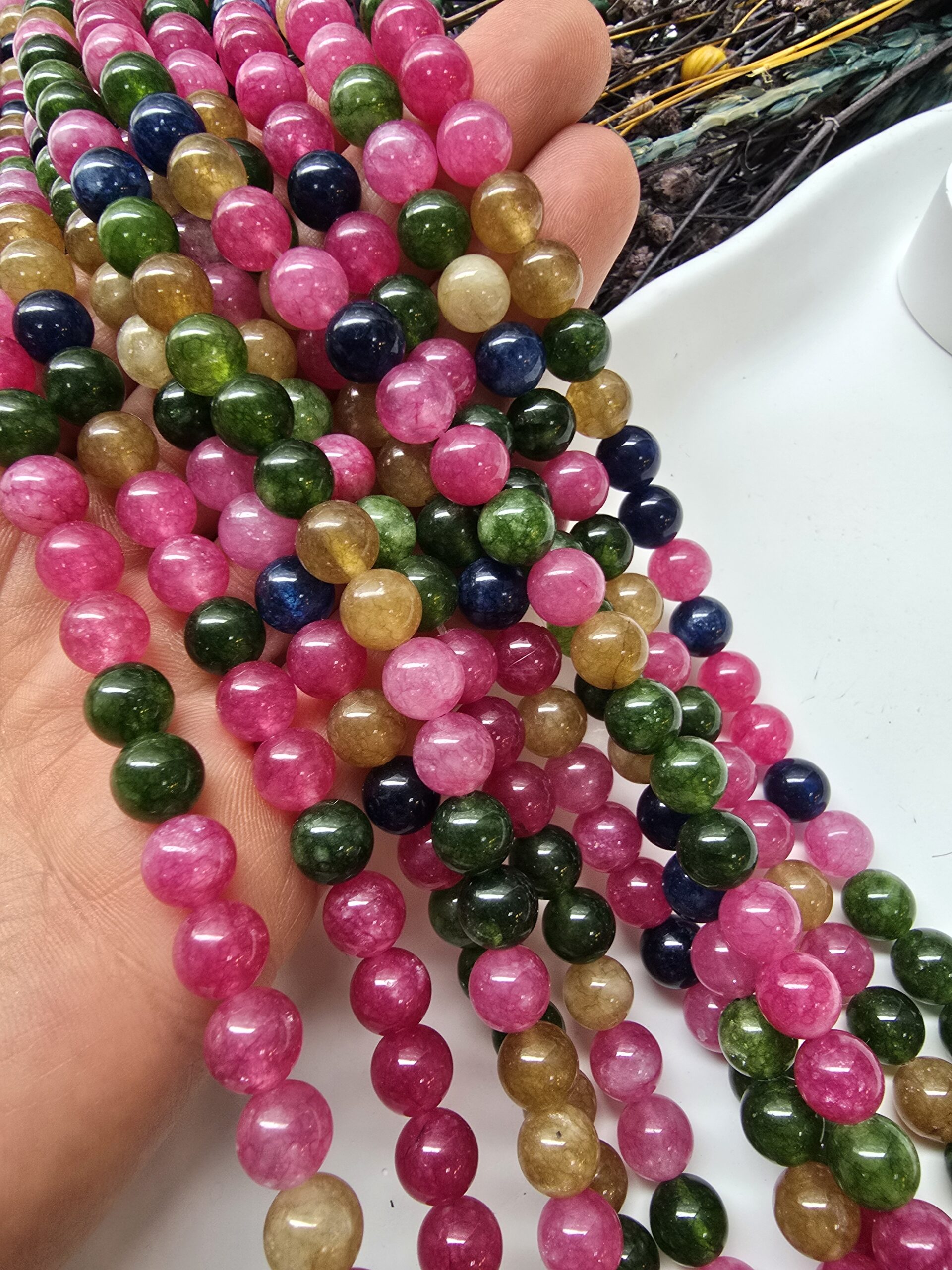 8 MM Küre Koyu Turmalin Ceyt Kuvars Taşı