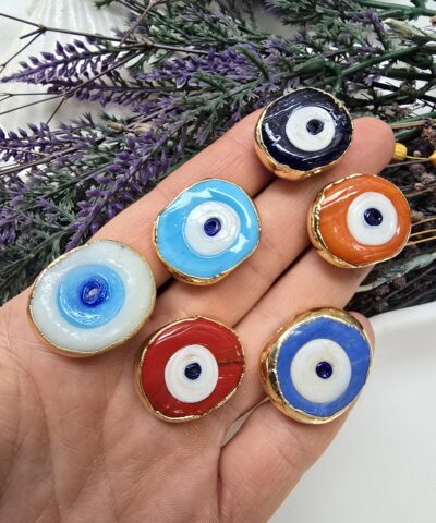 23 MM Altın Kaplama Dana Gözü Nazar