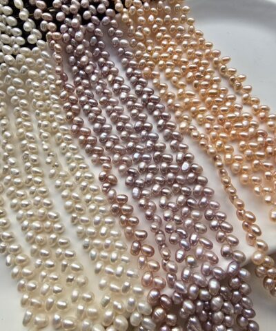 5 MM Premium Yandan Delikli Damla Barok Doğal İnci