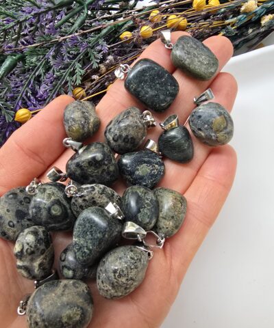 Amorf Serpantin Doğal Taş Kolye Ucu