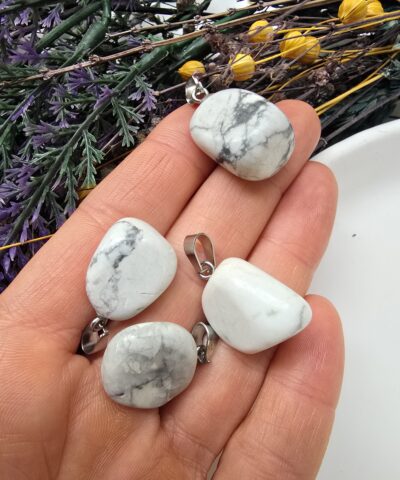 Amorf Şekilli Havlit Taşı Kolye Ucu