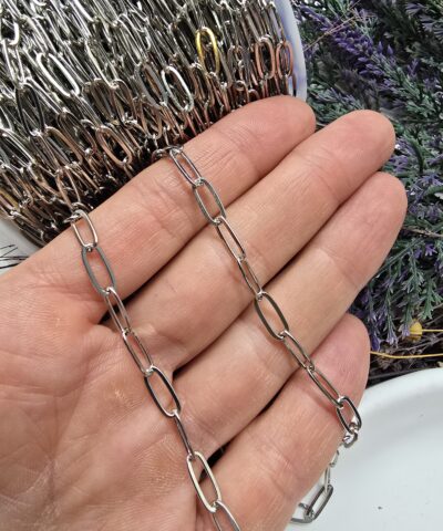 4x10 MM Oval Ataç Çelik Takı Zinciri