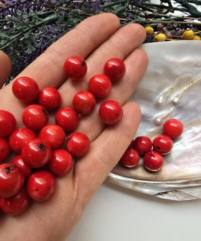 12 MM Küre Doğal Mercan Adet