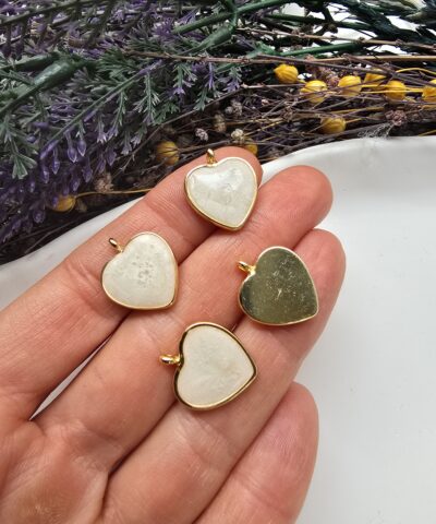 Sedef Mineli Kalp Kolye Ucu