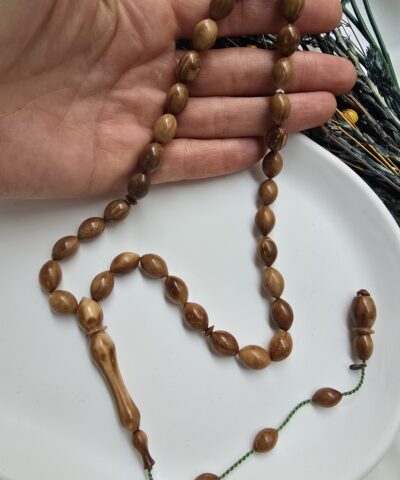 Alternative view of 9x13 MM Arpa Şekilli Kuka Ağacı Tespih