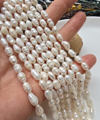 Alternative view of 6x9 MM Arpa AAA Beyaz Doğal İnci