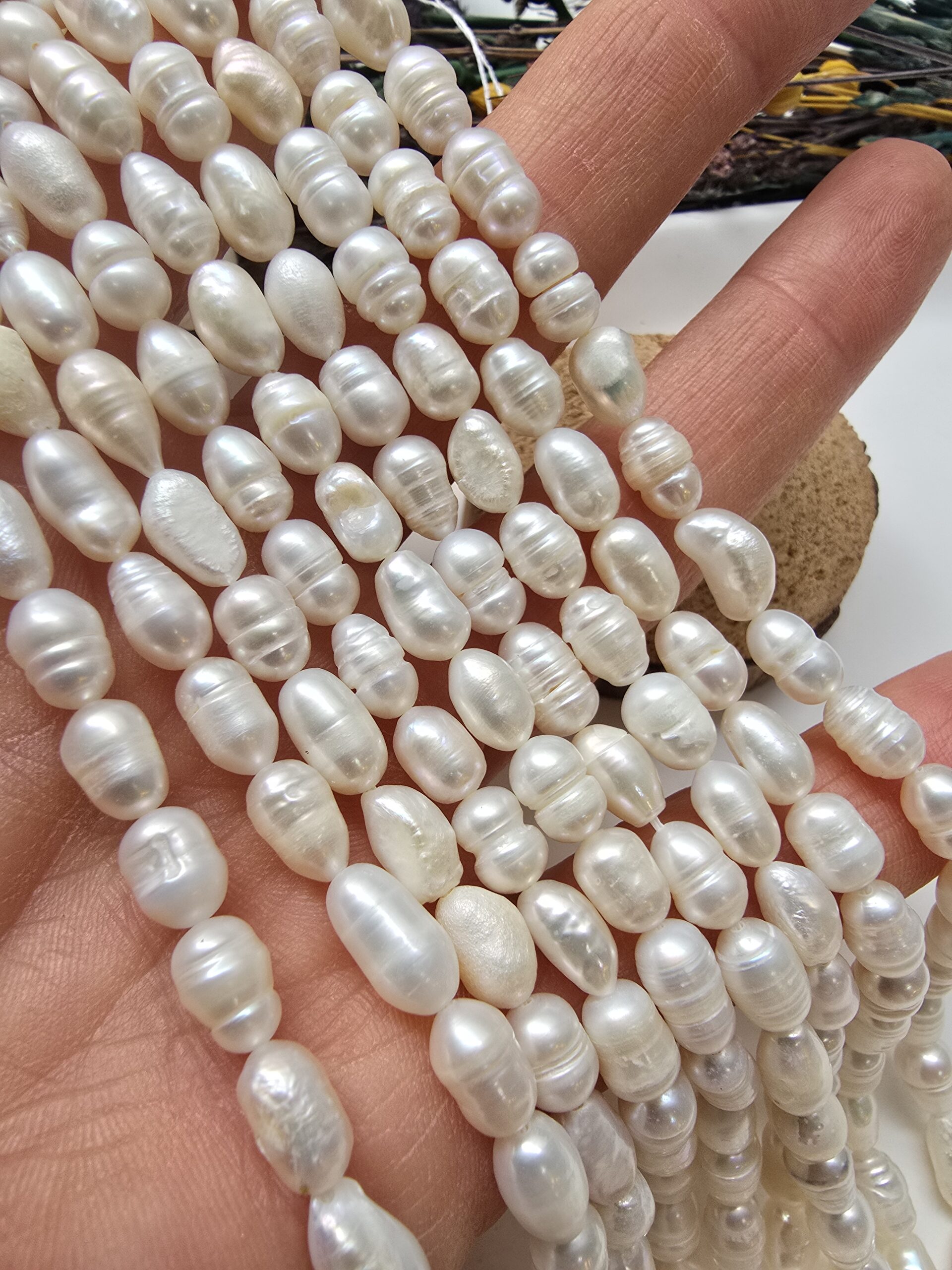 6x9 MM Arpa AAA Beyaz Doğal İnci