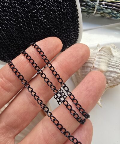 Siyah Klasik Halka Zincir