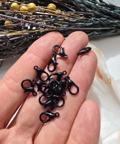 Siyah Papağan Klips Takı Malzemesi