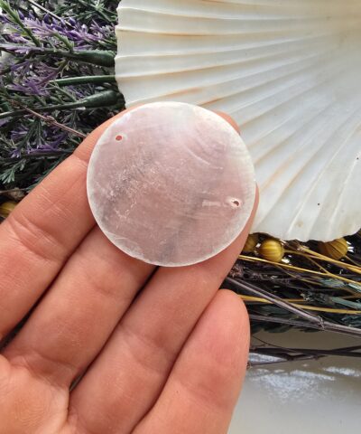 40 MM Çift Delikli Doğal Sedef Pul