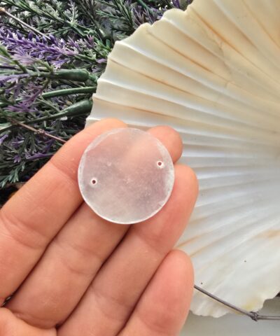 30 MM Çift Delikli Doğal Sedef Pul