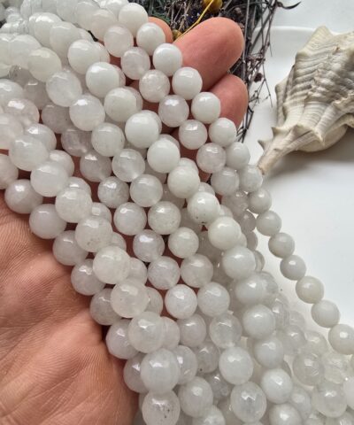 8 MM Faset Ay Taşı Benzeri Ceyt Taşı