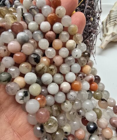 8 MM Faset Gül Kuvars Ceyt Taşı