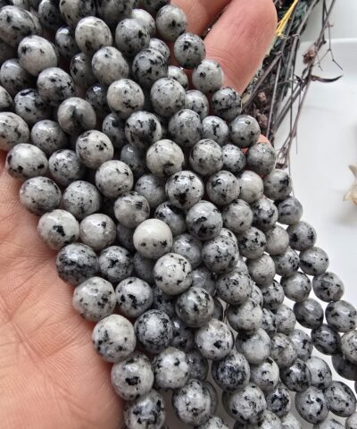 8 MM Faset Benekli Ay Taşı Benzeri Ceyt Taşı