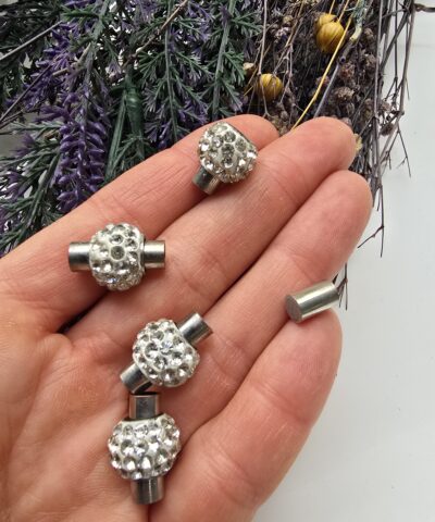 5 MM Mıknatıslı Top Kapama Zirkon Taşlı