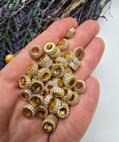 9x3 MM Zirkon Taşlı Çelik Silindir