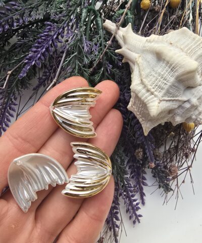 2 CM Altın Yaldızlı Akrilik Balina Kuyruğu